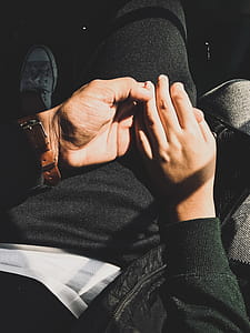 Person Wearing Black Jacket and Pants thumbnail