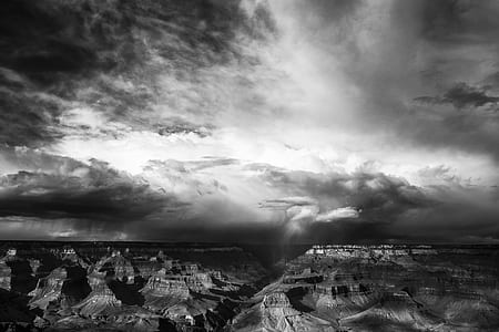 grayscale photo of mountains thumbnail