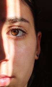 photo of woman's half face thumbnail