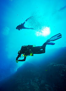 person swimming underwater thumbnail