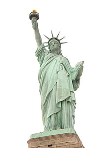 Statue of Liberty against light sky. thumbnail