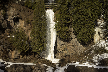 Completely Frozen Waterfalls at Gooseberry Falls State Park, Minnesota thumbnail