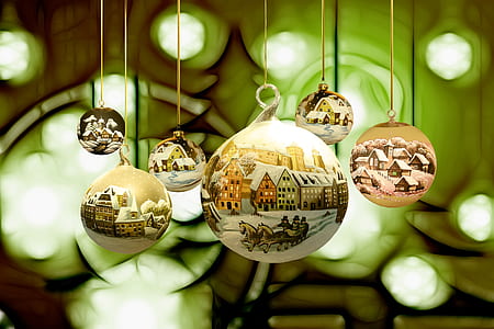 selective focus photography of assorted-color ornaments thumbnail