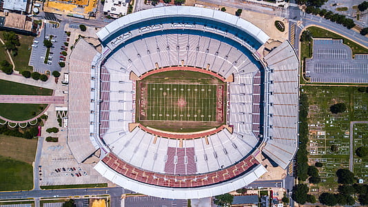 aerial photography of stadium thumbnail