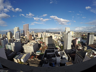 Cityscape of Manila, Philippines from a balcony thumbnail