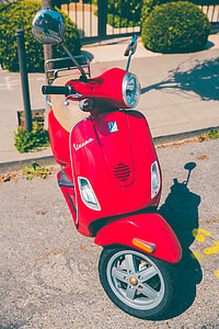 red and gray motor scooter thumbnail