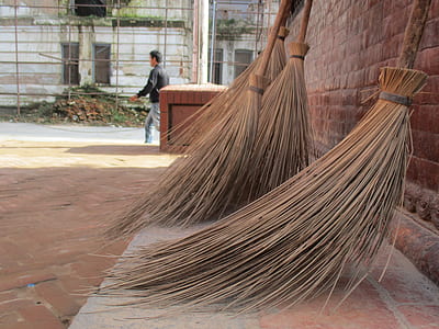 four brown broom sticks thumbnail