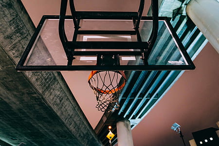 low angle photography of baskbetall hoop thumbnail