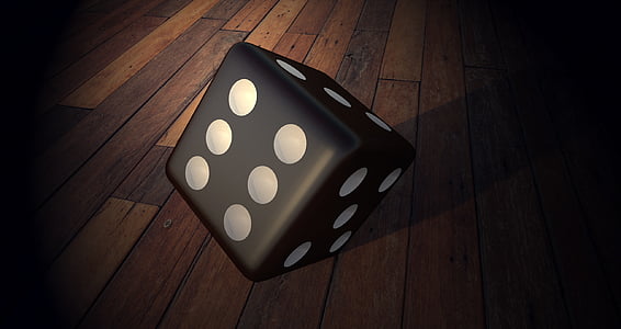 black dice on wooden floor thumbnail