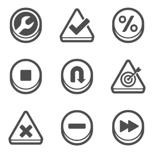 Signs and Symbols svg vector icon sets