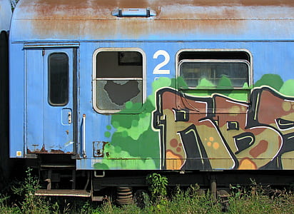 abandoned blue train thumbnail