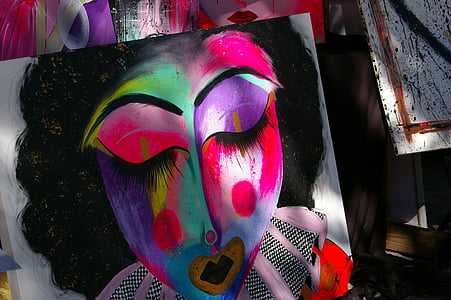 woman face painting thumbnail