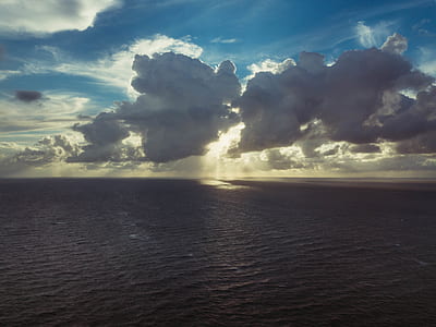 sea, bird's eye view, nature, sky thumbnail