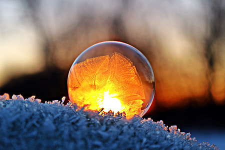 shallow focus of round clear glass ball photography thumbnail
