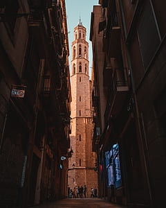 low angle view of cathedral tower thumbnail