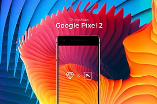 Google Pixel 2 Mockup sketch, psd file