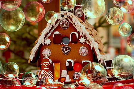 photo of white house miniature surrounded by bubbles thumbnail