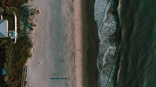aerial photography of seashore thumbnail