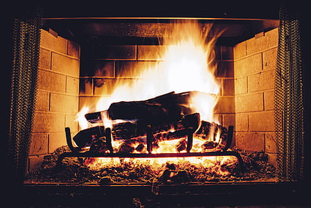 closeup of lit fireplace thumbnail