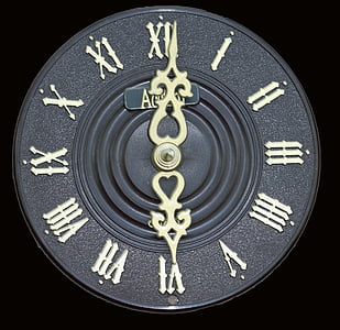 black analog clock at 6 thumbnail