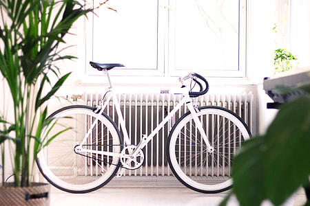 Minimal White Road Bike thumbnail
