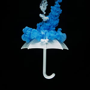 white and blue umbrella thumbnail