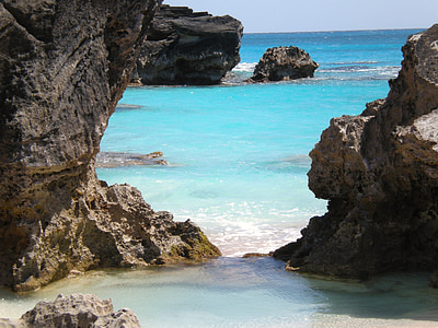 photo of rock cliffs surrounding body of water thumbnail