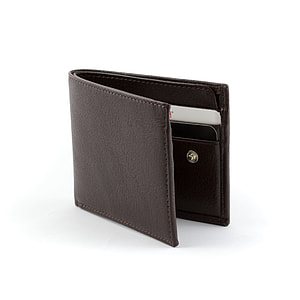 brown leather bifold wallet thumbnail