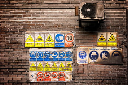 road sign posted on wall thumbnail