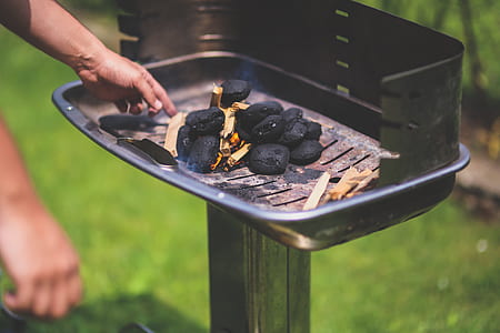 black charcoals on grill thumbnail