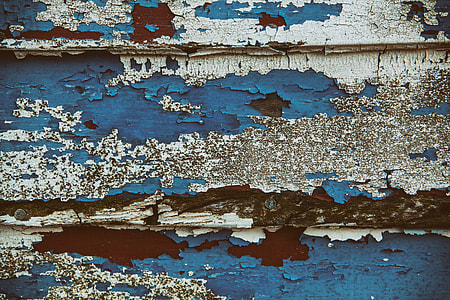 Close-up details of some old wooden panels, image captured in Dungeness, Kent, England thumbnail