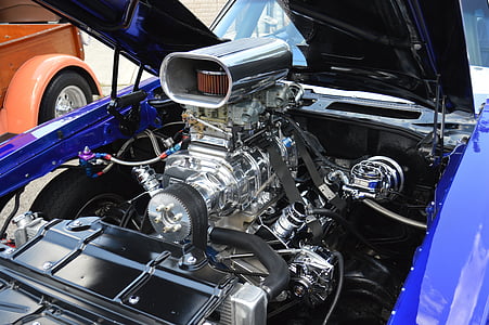 purple vehicle with opened hood thumbnail