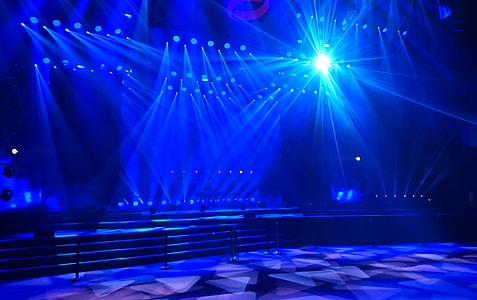 turned-on blue stage lights thumbnail