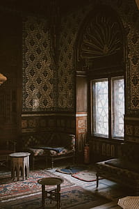 Brown and Beige Living Room Interior thumbnail