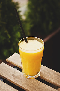 Orange Smoothie Wood Table thumbnail