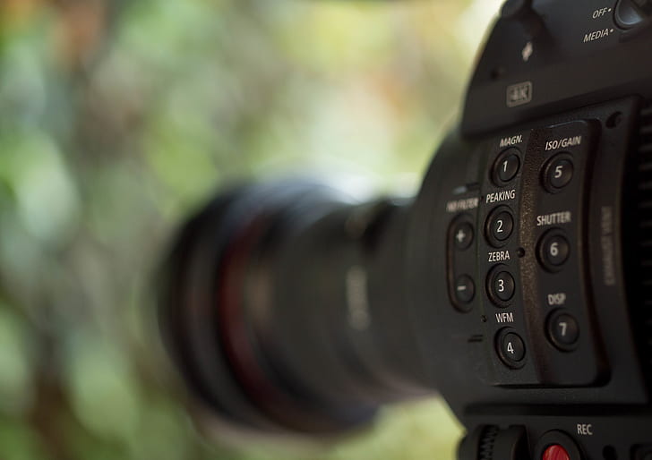 close-up photo of DSLR camera buttons
