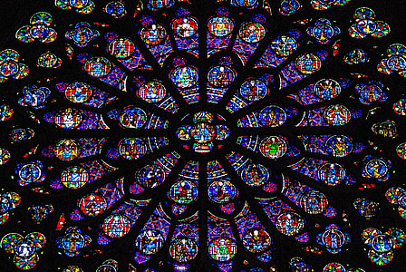 glass window, rosette, church window, notre dame, abstract, pattern thumbnail