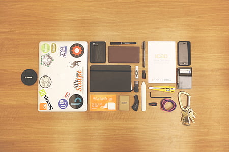 black tablet computer case near carabiner and keys thumbnail
