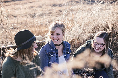 three woman laughing at grassfield thumbnail