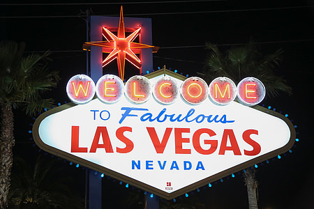 white and red Las Vegas Nevada LED signage thumbnail