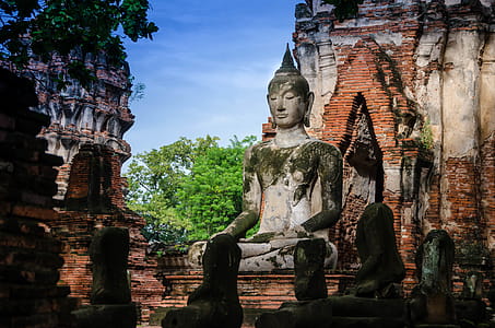 Buddha Statue in Masonry Temple thumbnail