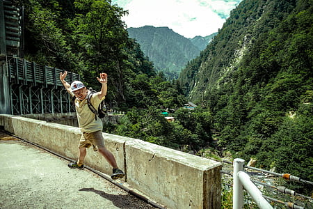 landscape, mountains, person, mountain thumbnail