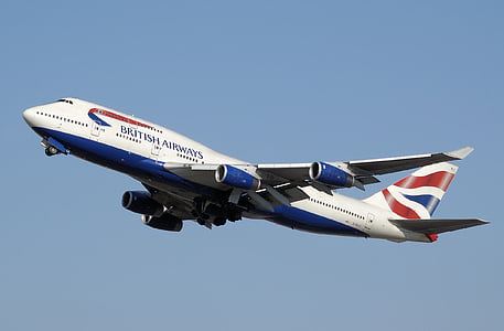 British Airways airplane on sky thumbnail