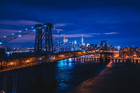 wide angle photo of suspension bridge thumbnail