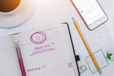 Diary with notes. Deadline! thumbnail