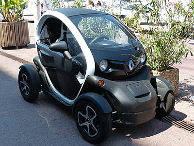 black e-car beside plant thumbnail