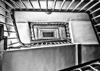 grayscale photography of stairs thumbnail
