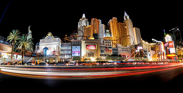 timelapse photography of white and gray lighting building thumbnail