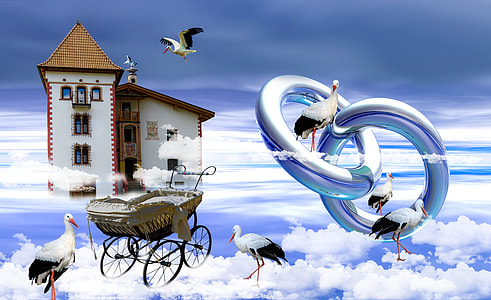 white house, chain, and bassinet stroller collage thumbnail