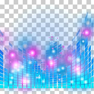 Stage lighting, Stage dynamic light effect, blue and pink music PNG clipart